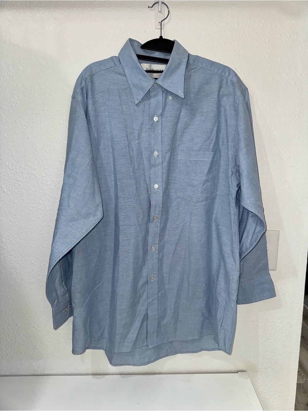 Van Heusen Light Blue Men's Button-Down Dress Shirt